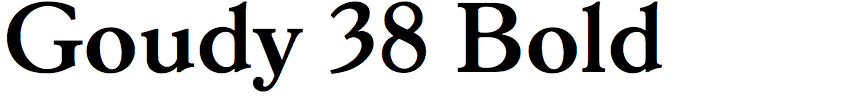 Goudy 38 Bold