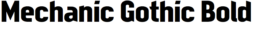 Mechanic Gothic Bold