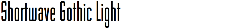 Shortwave Gothic Light