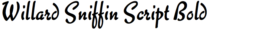 Willard Sniffin Script Bold