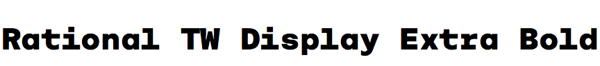 Rational TW Display Extra Bold