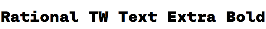 Rational TW Text Extra Bold