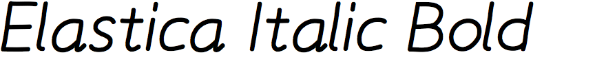 Elastica Italic Bold