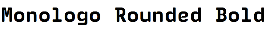 Monologo Rounded Bold