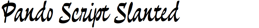 Pando Script Slanted