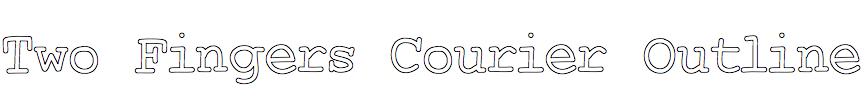 Two Fingers Courier Outline