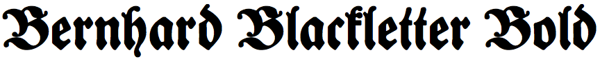 Bernhard Blackletter Bold