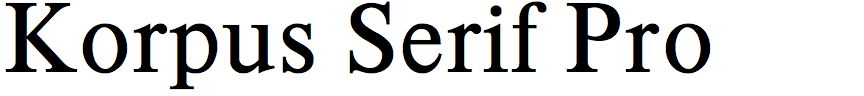 Korpus Serif Pro