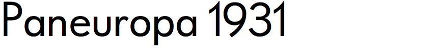 Paneuropa 1931