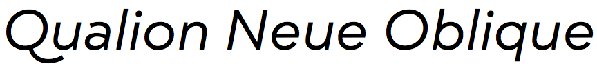 Qualion Neue Oblique