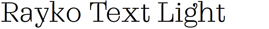 Rayko Text Light