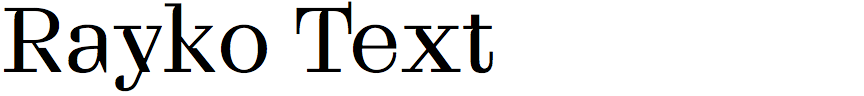 Rayko Text