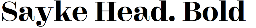 Sayke Headline Bold