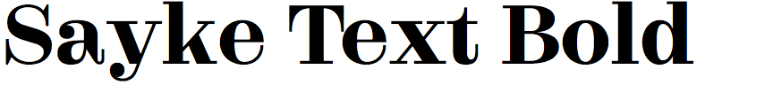 Sayke Text Bold
