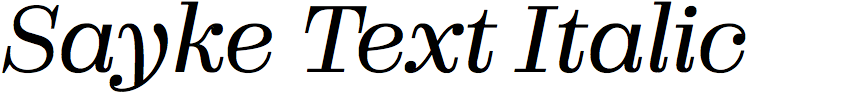 Sayke Text Italic