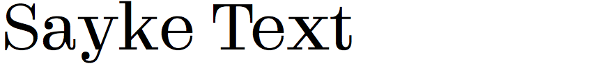 Sayke Text