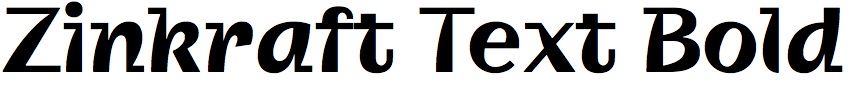 Zinkraft Text Bold