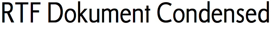 RTF Dokument Condensed