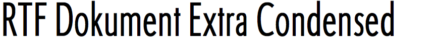 RTF Dokument Extra Condensed