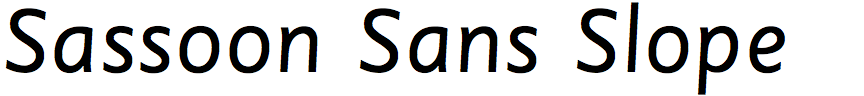 Sassoon Sans Slope