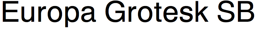 Europa Grotesk SB