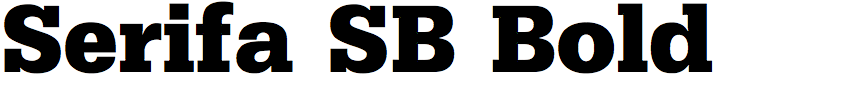 Serifa SB Bold