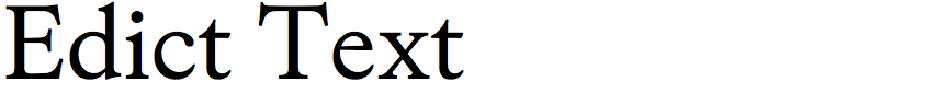 Edict Text