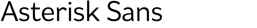 Asterisk Sans