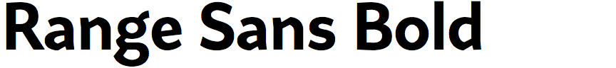 Range Sans Bold