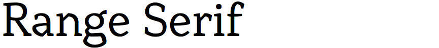 Range Serif