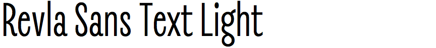 Revla Sans Text Light
