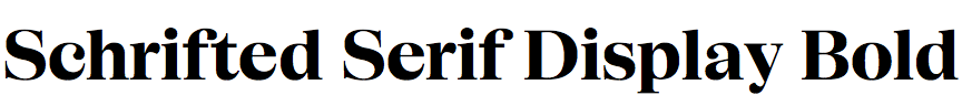 Schrifted Serif Display Bold