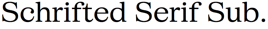 Schrifted Serif Subhead