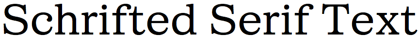 Schrifted Serif Text