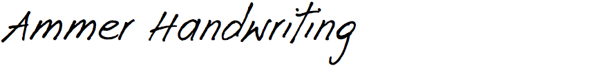 Ammer Handwriting