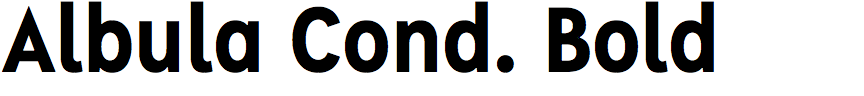 Albula Condensed Bold