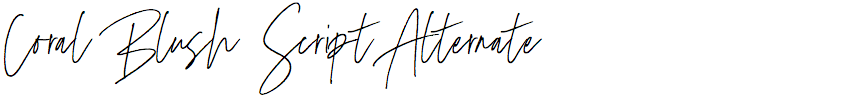 Coral Blush Script Alternate