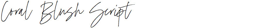 Coral Blush Script