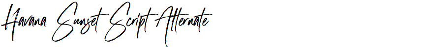 Havana Sunset Script Alternate