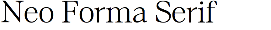 Neo Forma Serif