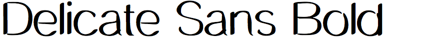 Delicate Sans Bold