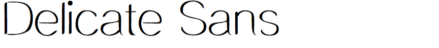 Delicate Sans