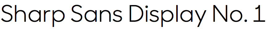 Sharp Sans Display No. 1