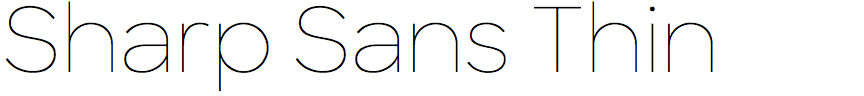 Sharp Sans Thin