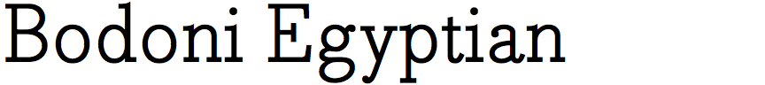 Bodoni Egyptian