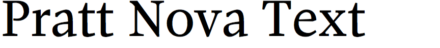 Pratt Nova Text