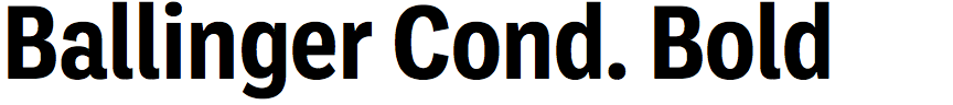 Ballinger Condensed Bold