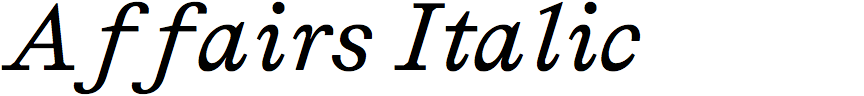 Affairs Italic