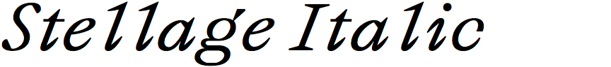 Stellage Italic