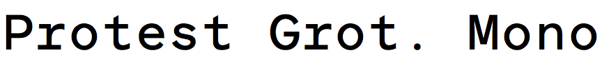 Protest Grotesk Mono